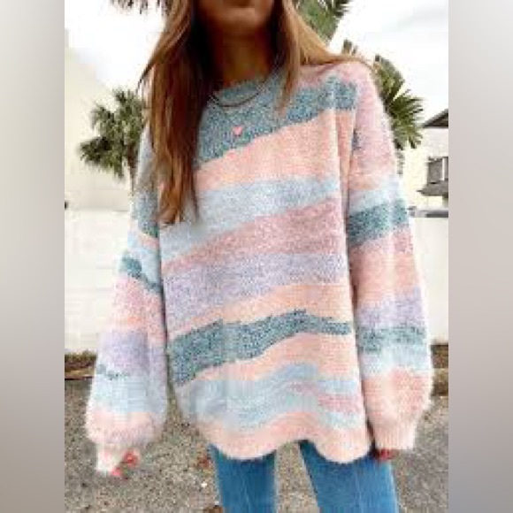 &merci Sweaters - &merci Oversized 90’s Pastel Colored Soft Crewneck Size Small